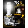 imageAUXITO 9005 9006 Light Bulb Combo 60000LM 6500K Cool White Mini Size No Adapter Needed CANbus Ready 4 Pack90059006
