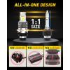 imageAUXITO 9005 Bulbs 44000LM 1000 Super Bright 6000K White with Cooling Fan HB 3HB3u Fog Light Pack of 2D4S