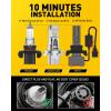 imageAUXITO 9005 LED Bulbs HB3 Light 6500K Daylight White UltraBright 60W Fanless Fog Light BulbTrue 11 Size PlugNPlay Pack of 29008H13
