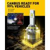 imageAUXITO 9005 LED Bulbs HB3 Light 6500K Daylight White UltraBright 60W Fanless Fog Light BulbTrue 11 Size PlugNPlay Pack of 29012