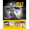 imageAUXITO 9005 LED Bulbs HB3 Light 6500K Daylight White UltraBright 60W Fanless Fog Light BulbTrue 11 Size PlugNPlay Pack of 29012