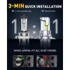 imageAUXITO 9005 LED Bulbs HB3 Light 6500K Daylight White UltraBright 60W Fanless Fog Light BulbTrue 11 Size PlugNPlay Pack of 2H49003HB2