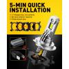 imageAUXITO 9005 LED Bulbs HB3 Light 6500K Daylight White UltraBright 60W Fanless Fog Light BulbTrue 11 Size PlugNPlay Pack of 2H7