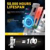 imageAUXITO 9005H8H9HB3H1I Fog Light Bulbs 6500K Cool White 600 Brighter PlugandPlay Pack of 4H13 9008 Bulbs