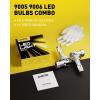 imageAUXITO 9005HB3 ampamp 9006HB4 Light Bulbs Combo 6500K Cool White Fog Lights Cooling Fan Nonpolarity Pack of 490059006