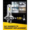 imageAUXITO 9005HB3 ampamp 9006HB4 Light Bulbs Combo 6500K Cool White Fog Lights Cooling Fan Nonpolarity Pack of 4H7