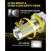 imageAUXITO 9006 LED Fog Light Bulbs 3000K Amber Yellow 11 Mini Size HB4 9006 Yellow LED Fog Light Bulbs 360 Full IlluminationPack of 2Cool White