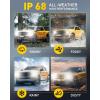 imageAUXITO 9007 Light Bulbs 6500K Cool White 40000LM Per Set HB5 Halogen Raplacement Fog Lights with Fan Wireless Plug and Play Canbus Ready Pack of 29005HB3