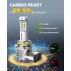 imageAUXITO 9007 Light Bulbs 6500K Cool White 40000LM Per Set HB5 Halogen Raplacement Fog Lights with Fan Wireless Plug and Play Canbus Ready Pack of 29005HB3