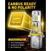 imageAUXITO 9007 Light Bulbs 6500K Cool White 40000LM Per Set HB5 Halogen Raplacement Fog Lights with Fan Wireless Plug and Play Canbus Ready Pack of 29007
