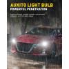 imageAUXITO 9007 Light Bulbs 6500K Cool White 40000LM Per Set HB5 Halogen Raplacement Fog Lights with Fan Wireless Plug and Play Canbus Ready Pack of 2H11H8H9