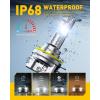 imageAUXITO 9007 Light Bulbs 6500K Cool White 40000LM Per Set HB5 Halogen Raplacement Fog Lights with Fan Wireless Plug and Play Canbus Ready Pack of 2H15