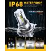 imageAUXITO 9007 Light Bulbs 6500K Cool White 40000LM Per Set HB5 Halogen Raplacement Fog Lights with Fan Wireless Plug and Play Canbus Ready Pack of 2H4