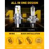 imageAUXITO 9007 Light Bulbs 6500K Cool White 40000LM Per Set HB5 Halogen Raplacement Fog Lights with Fan Wireless Plug and Play Canbus Ready Pack of 2H4