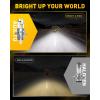 imageAUXITO 9007 Light Bulbs 6500K Cool White 40000LM Per Set HB5 Halogen Raplacement Fog Lights with Fan Wireless Plug and Play Canbus Ready Pack of 2H4