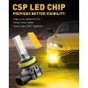 imageAUXITO 9145 LED Fog Light Bulbs 6000LM 6500K Cool White Light 300 Brightness H10 9140 9045 9040 Led Fog Lights CSP LED Chips DRL Replacement for Cars Pack of 2Amber Yellow