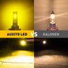 imageAUXITO 9145 LED Fog Light Bulbs 6000LM 6500K Cool White Light 300 Brightness H10 9140 9045 9040 Led Fog Lights CSP LED Chips DRL Replacement for Cars Pack of 2Amber Yellow