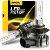 imageAUXITO 9145 LED Fog Light Bulbs 6000LM 6500K Cool White Light 300 Brightness H10 9140 9045 9040 Led Fog Lights CSP LED Chips DRL Replacement for Cars Pack of 2Cool White