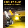 imageAUXITO 9145 LED Fog Light Bulbs 6000LM 6500K Cool White Light 300 Brightness H10 9140 9045 9040 Led Fog Lights CSP LED Chips DRL Replacement for Cars Pack of 2Amber Yellow