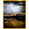 imageAUXITO 9145 LED Fog Light Bulbs 6000LM 6500K Cool White Light 300 Brightness H10 9140 9045 9040 Led Fog Lights CSP LED Chips DRL Replacement for Cars Pack of 2Cool White