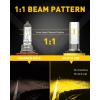 imageAUXITO 9145 LED Fog Light Bulbs 6000LM 6500K Cool White Light 300 Brightness H10 9140 9045 9040 Led Fog Lights CSP LED Chips DRL Replacement for Cars Pack of 2Amber Yellow