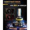 imageAUXITO 9145 LED Fog Light Bulbs 6000LM 6500K Cool White Light 300 Brightness H10 9140 9045 9040 Led Fog Lights CSP LED Chips DRL Replacement for Cars Pack of 2Cool White