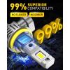 imageAUXITO H11 H8 H16 LED Fog Light Bulbs 600 Brightness 6500K Cool White Driving Fog lights 11 Mini Size Front Fog Lamps Nonpolarity Play and Plug Pack of 2H8H11H16