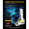 imageAUXITO H11 H8 H9 H16 LED Fog Light Bulbs 30000LM 6500K Super Bright White Mini Size CanbusReady Plug ampamp Play IP68 Waterproof Pack of 2H11