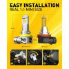 imageAUXITO H11 H8 H9 H16 LED Fog Light Bulbs 30000LM 6500K Super Bright White Mini Size CanbusReady Plug ampamp Play IP68 Waterproof Pack of 2H11
