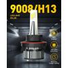 imageAUXITO H11 H8 H9 LED Bulbs 400 Brighter 6500K White Fanless Lights Plug and Play Halogen Bulb Replacement H8 Fog Light Pack of 2H139008