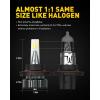 imageAUXITO H11 H8 H9 LED Bulbs 400 Brighter 6500K White Fanless Lights Plug and Play Halogen Bulb Replacement H8 Fog Light Pack of 2H139008