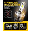 imageAUXITO H11 H8 H9 LED Bulbs 400 Brighter 6500K White Fanless Lights Plug and Play Halogen Bulb Replacement H8 Fog Light Pack of 2H7H7ll