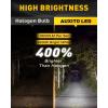 imageAUXITO H11 H8 H9 LED Bulbs 400 Brighter 6500K White Fanless Lights Plug and Play Halogen Bulb Replacement H8 Fog Light Pack of 2HB39005