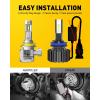 imageAUXITO H11 LED Bulbs 20000LM 100W Per Set 6000K Cool White H8 H9 LED Light Bulbs for Fog Lights Plug and Play Pack of 2 Q16H11H8H9