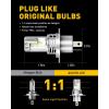 imageAUXITO H11 LED Bulbs 20000LM 100W Per Set 6000K Cool White H8 H9 LED Light Bulbs for Fog Lights Plug and Play Pack of 2 Q16H4