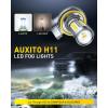 imageAUXITO H11H8H16 LED Fog Light Bulbs or DRL 3000K Amber Yellow Light 600 Super Brightness Fanless Mini Size Fog Lights Replacement for Cars Play and Plug Pack of 2H8H11H16