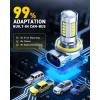 imageAUXITO H11H8H16 LED Fog Light Bulbs or DRL 3000K Amber Yellow Light 600 Super Brightness Fanless Mini Size Fog Lights Replacement for Cars Play and Plug Pack of 2H8H11H16