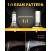 imageAUXITO H11H8H16 LED Fog Light Bulbs or DRL 6000 Lumens 6500K Cool White Light 300 Brightness CSP LED Chips Fog Lamps Replacement for Cars Play and Plug Pack of 2