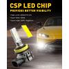 imageAUXITO H11H8H16 LED Fog Light Bulbs or DRL 6000 Lumens 6500K Cool White Light 300 Brightness CSP LED Chips Fog Lamps Replacement for Cars Play and Plug Pack of 2