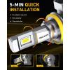 imageAUXITO H11H9H16H8 LED Fog Light Bulbs 6500K Cool White 30000LM Brighter Plug ampamp Play True Mini Size Long Lifespan LED Fog Lights Pack of 2