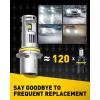 imageAUXITO H11L Light Bulbs 900 Brightness 6000K Cool White Light 360 Illumination H9 H8 Bulb Easy Installation Pack of 29007HB5