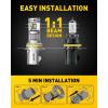 imageAUXITO H11L Light Bulbs 900 Brightness 6000K Cool White Light 360 Illumination H9 H8 Bulb Easy Installation Pack of 29007HB5