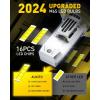 imageAUXITO H11L Light Bulbs 900 Brightness 6000K Cool White Light 360 Illumination H9 H8 Bulb Easy Installation Pack of 29008 H13