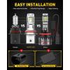 imageAUXITO H13 9008 Fog Bulb 6500K White30000LM Brightness Canbus Ready Wireless Plug and Play Pack of 29004HB1