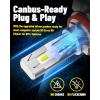 imageAUXITO H13 9008 Fog Bulb 6500K White30000LM Brightness Canbus Ready Wireless Plug and Play Pack of 2H11H8H9