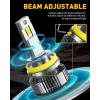 imageAUXITO H139008 LED Bulbs 900 Brighter 120W 30000LM Per Set 6500K Cool White H13 LED Bulbs PlugNPlay Halogen Replace H13 Bulbs Canbus Ready Pack of 2H11H9H8