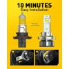 imageAUXITO H139008 LED Bulbs 900 Brighter 120W 30000LM Per Set 6500K Cool White H13 LED Bulbs PlugNPlay Halogen Replace H13 Bulbs Canbus Ready Pack of 2H139008