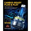 imageAUXITO H139008 LED Bulbs 900 Brighter 120W 30000LM Per Set 6500K Cool White H13 LED Bulbs PlugNPlay Halogen Replace H13 Bulbs Canbus Ready Pack of 2H11H9H8