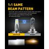 imageAUXITO H4 9003 Light Bulbs Fog Light Bulbs 900 Brightness 6500K Cool White CSP LED Chips Fog Lamps Replacement Play and Plug Pack of 2H7