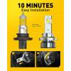 imageAUXITO H4 Bulbs 900 Brightness 6500K Cool White CSP Chips 9003 Fog Lamps Replacement Play and Plug Pack of 2H13